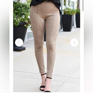 Spanx Faux Suede Leggings - Caramel Brown in Petite Small NWT